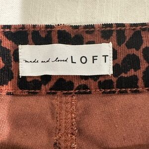 LOFT Animal Print High Waist pants size 12